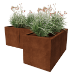 Jardineras en forma de L