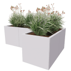 Jardineras en forma de L