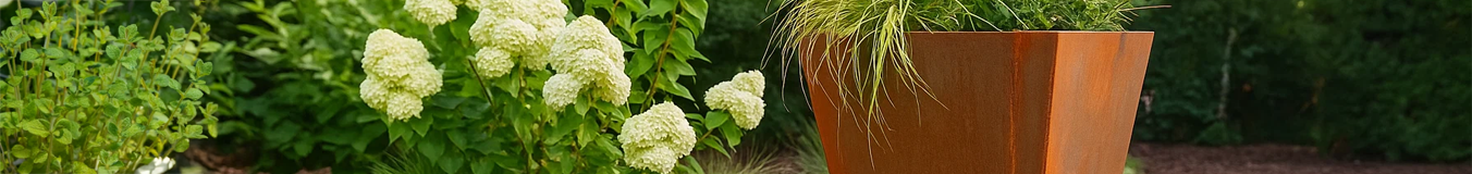 Jardinera de acero corten soldada Cono