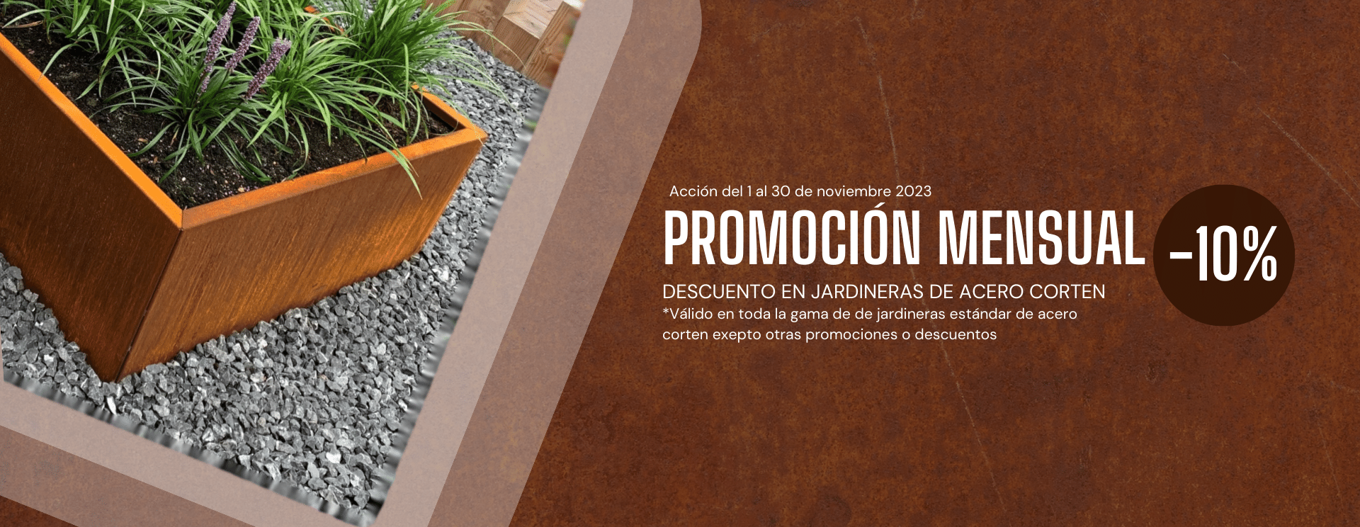 Jardineras de acero corten de escalera
