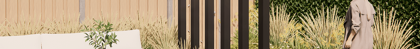 Poste para valla de jardín con tratamiento electrostático