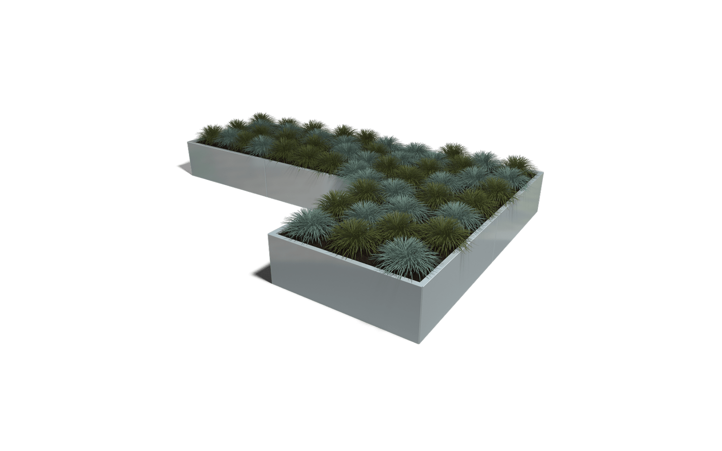 Jardineras en forma de L