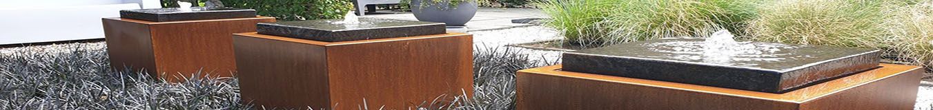 Mesas de agua de acero corten Mesas de agua de acero corten