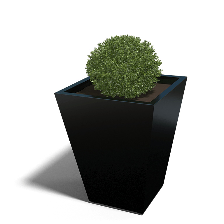 Cono de jardinera de acero soldado con tratamiento electrostático Cono de jardinera de acero soldado con tratamiento electrostático