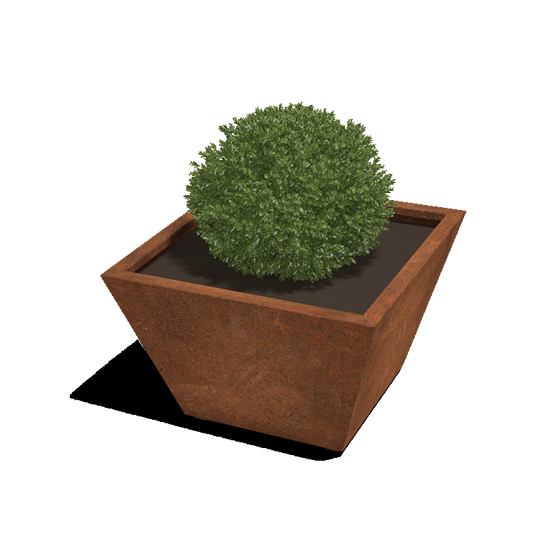 Jardinera de acero corten soldada Cono