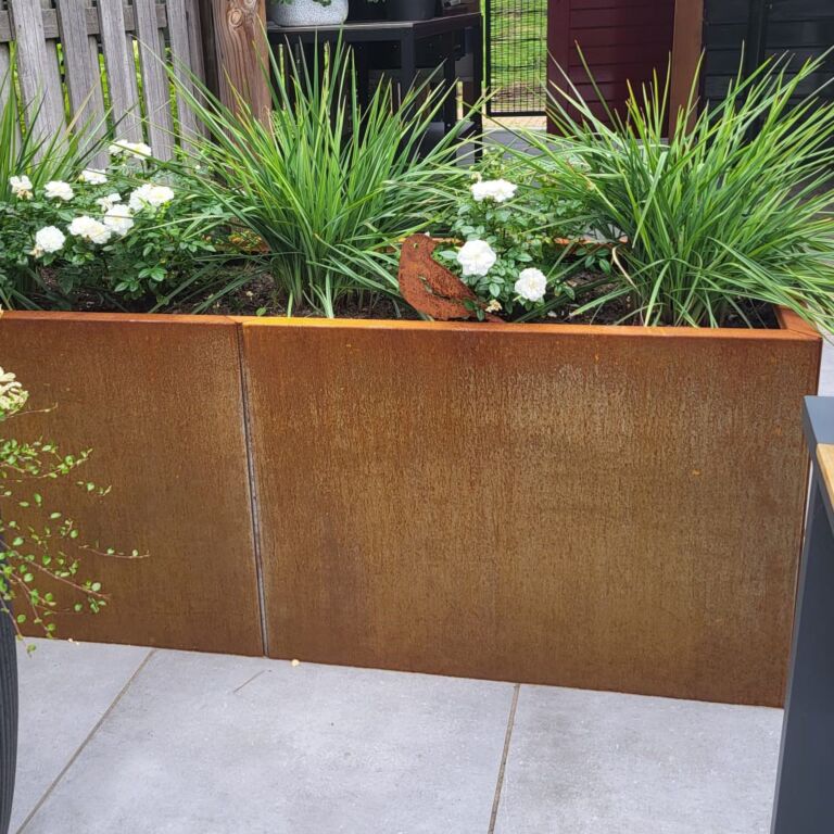 Jardinera de acero corten Texas xxl 1600x600