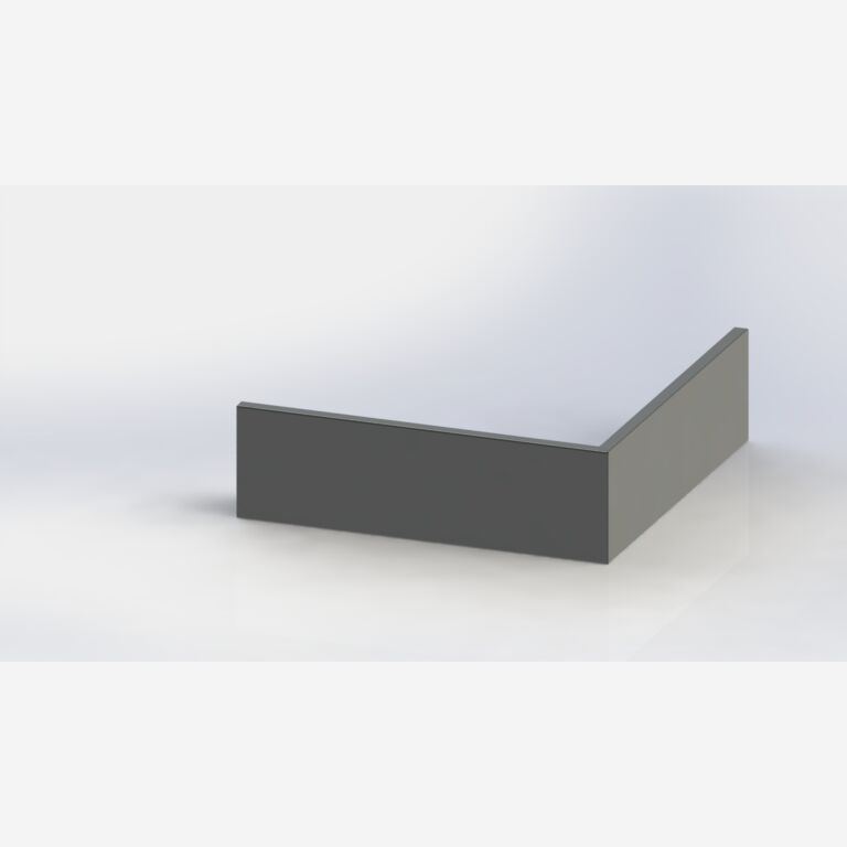 Esquina exterior del muro de contención de acero con recubrimiento de polvo 1000x1000 mm (altura 300 mm)