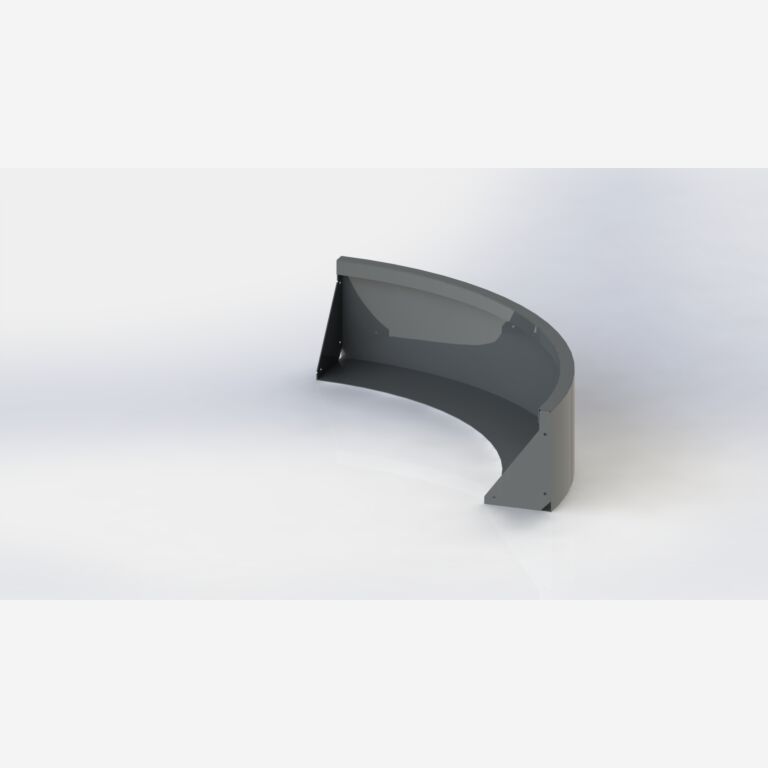 Muro de contención de acero con recubrimiento de polvo curva exterior 1000x1000 mm (altura 300 mm)