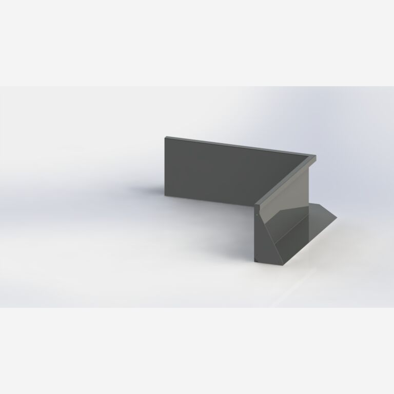Esquina interior del muro de contención de acero con recubrimiento de polvo 1000x1000 mm (altura 400 mm)