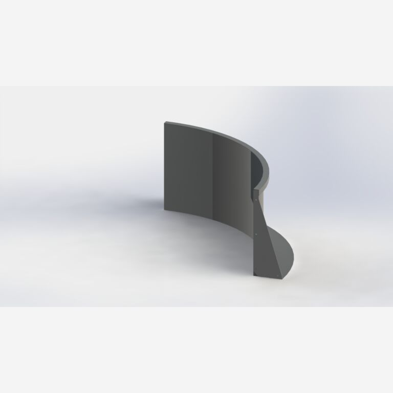 Muro de contención de acero con recubrimiento de polvo curva interior 1000x1000 mm (altura 600 mm)