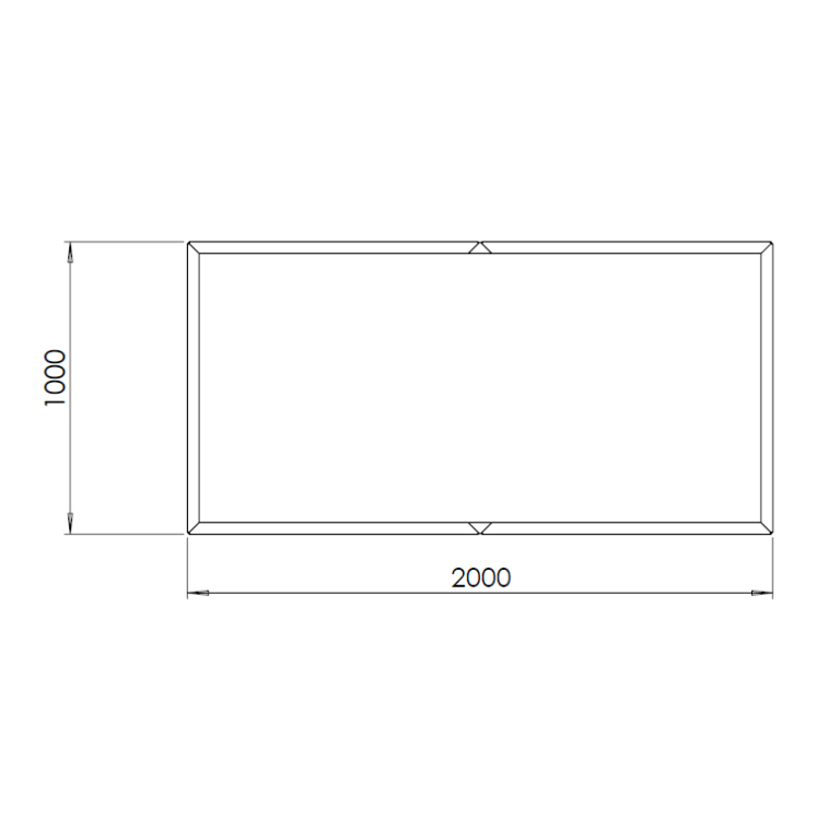 Jardinera de acero corten Texas xxl 2000x1000