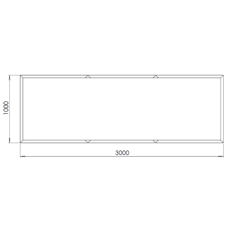 Jardinera de acero corten Texas xxl 3000x1000