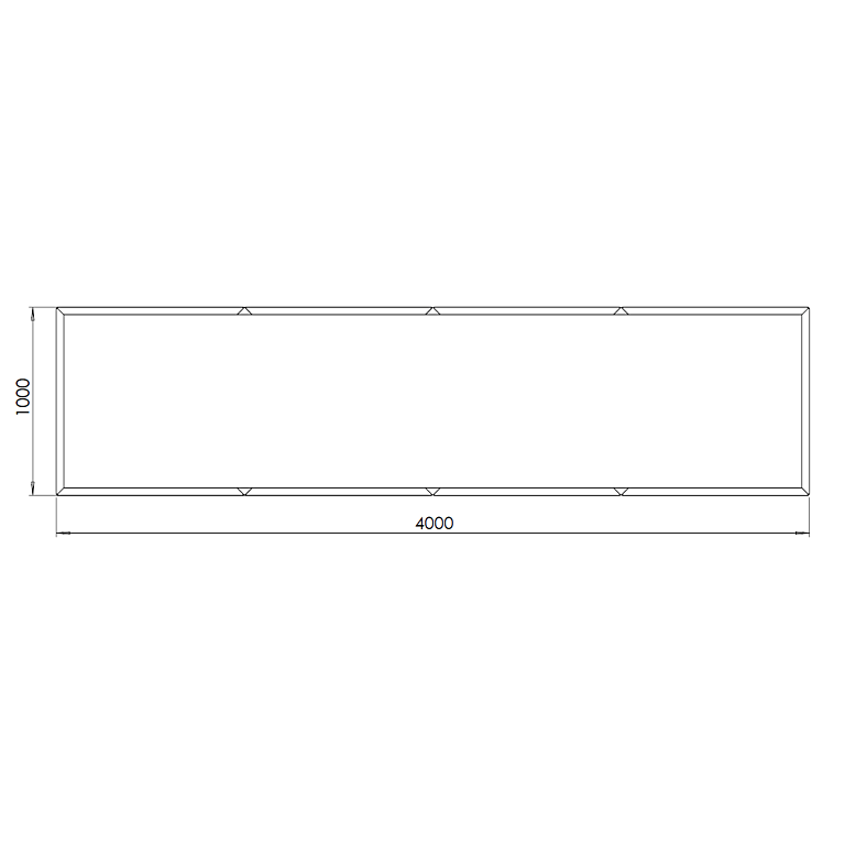 Jardinera de acero corten Texas xxl 4000x1000