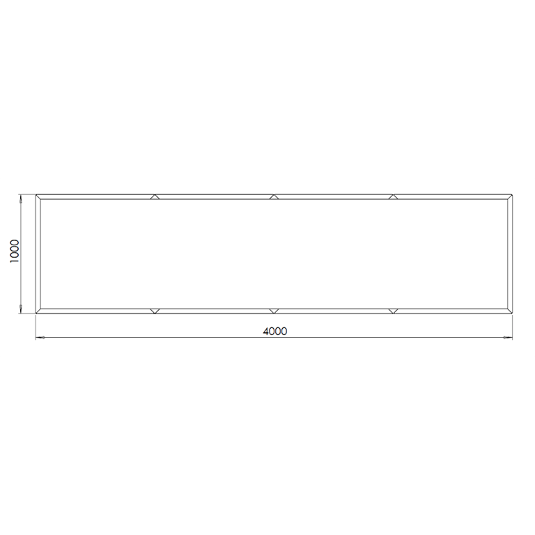 Jardinera de acero corten Texas xxl 400 x 100 cm