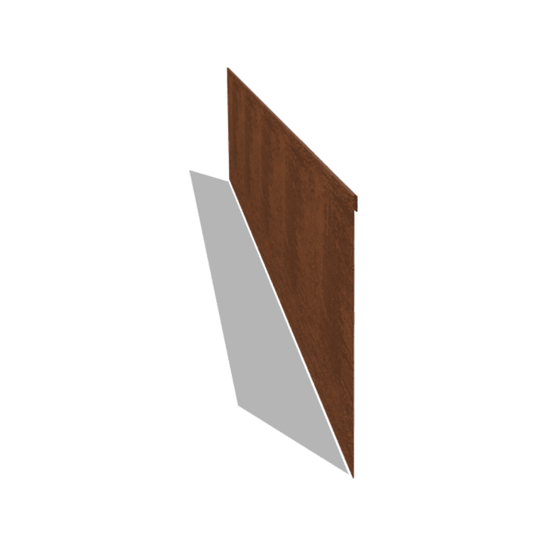 Bordura de acero corten con borde doblado 35 cm (longitud: 240 cm)