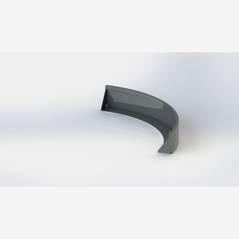 Muro de contención de acero con recubrimiento de polvo curva exterior 1500x1500mm (altura 300mm)