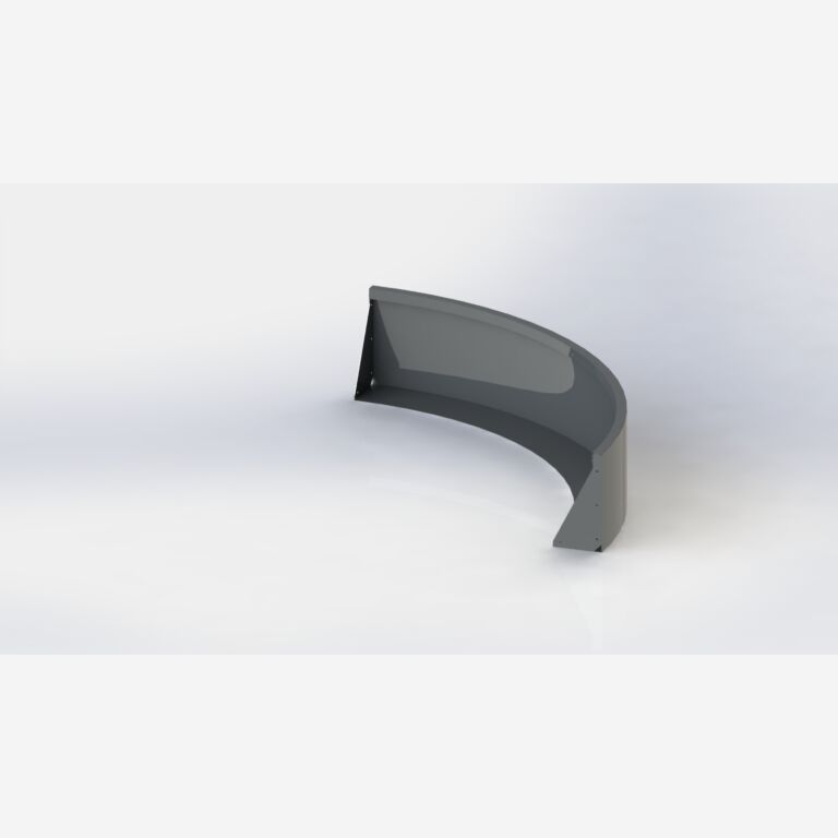 Muro de contención de acero con recubrimiento de polvo curva exterior 1500x1500 mm (altura 400 mm)
