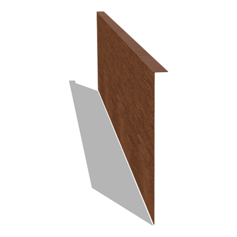 Bordura de acero corten con borde en ángulo recto 34 cm (longitud: 150 cm)
