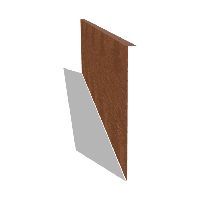 Bordura de acero corten con borde en ángulo recto 45 cm (longitud: 240 cm)