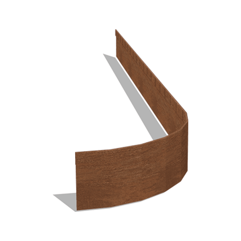 Bordura FLEX de acero corten con borde doblado 13 cm (longitud: 150 cm)