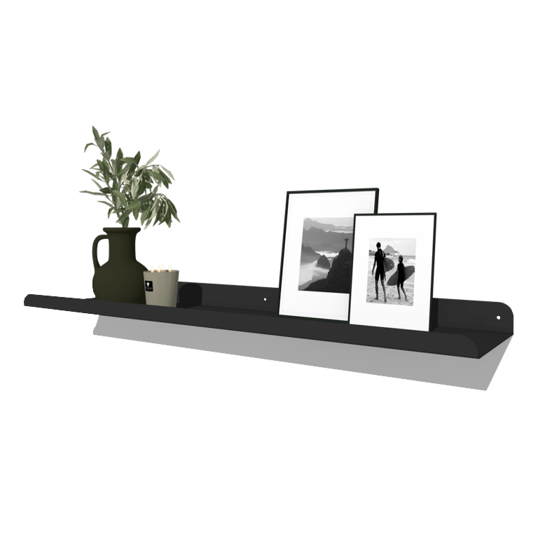 Estante de pared de acero con recubrimiento en polvo en forma de U 100 x 20 cm