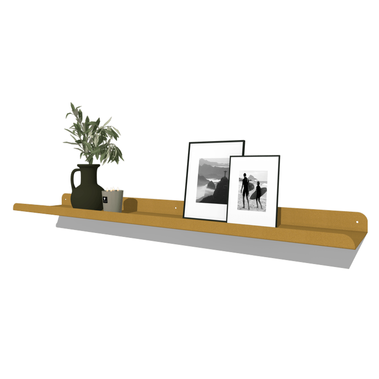 Estante de pared de acero con recubrimiento en polvo en forma de U 120 x 20 cm