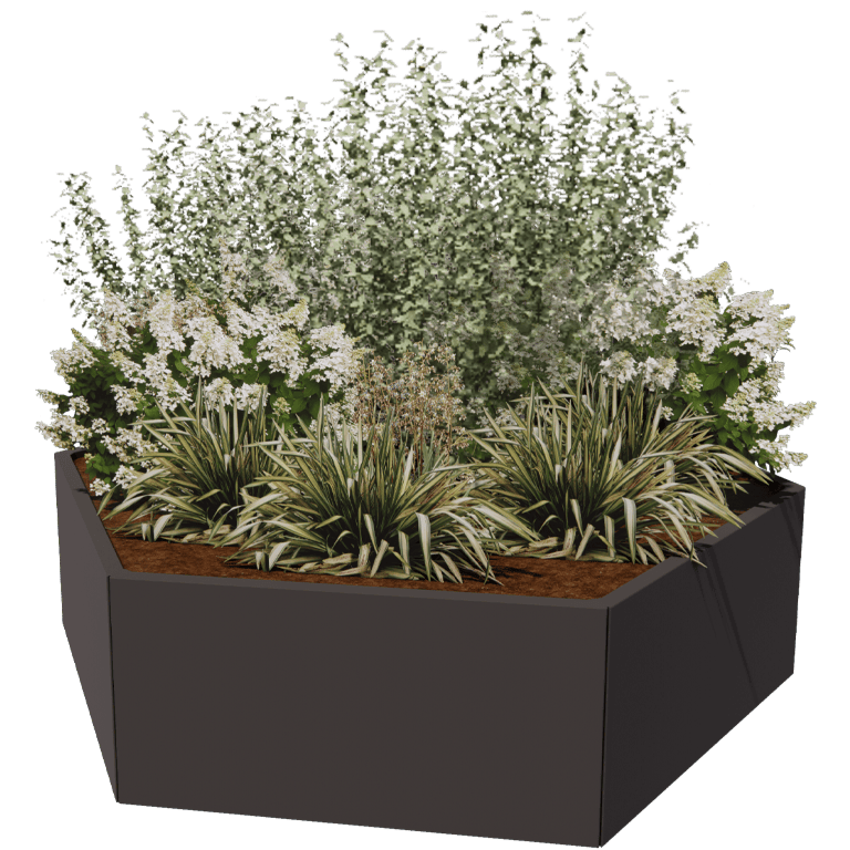 Jardinera de acero con tratamiento electrostático Denver 100