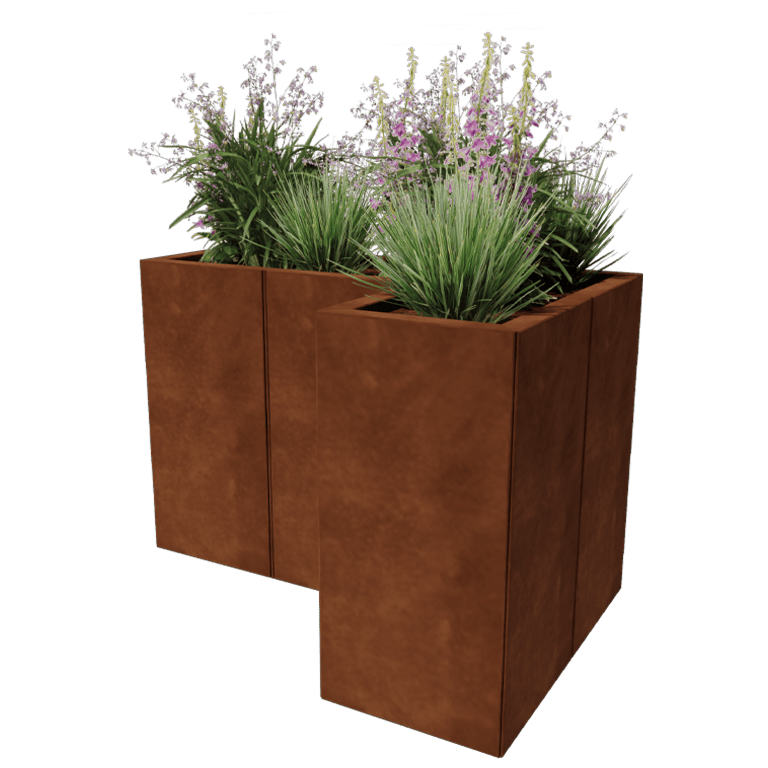 Jardinera de acero corten Kansas 30