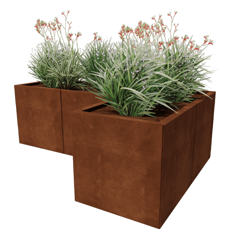 Jardinera de acero corten Kansas 50