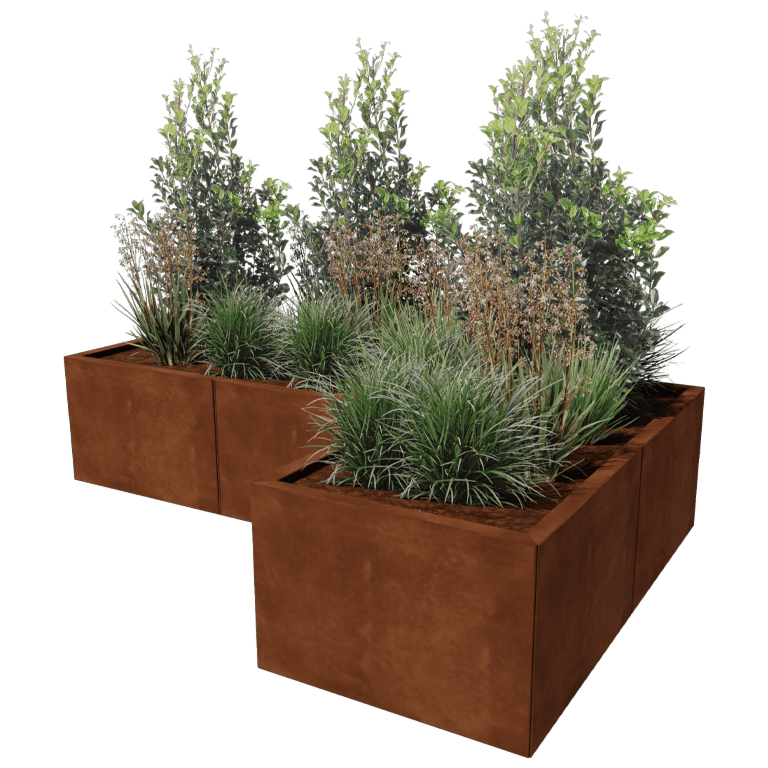 Jardinera de acero corten Kansas 60