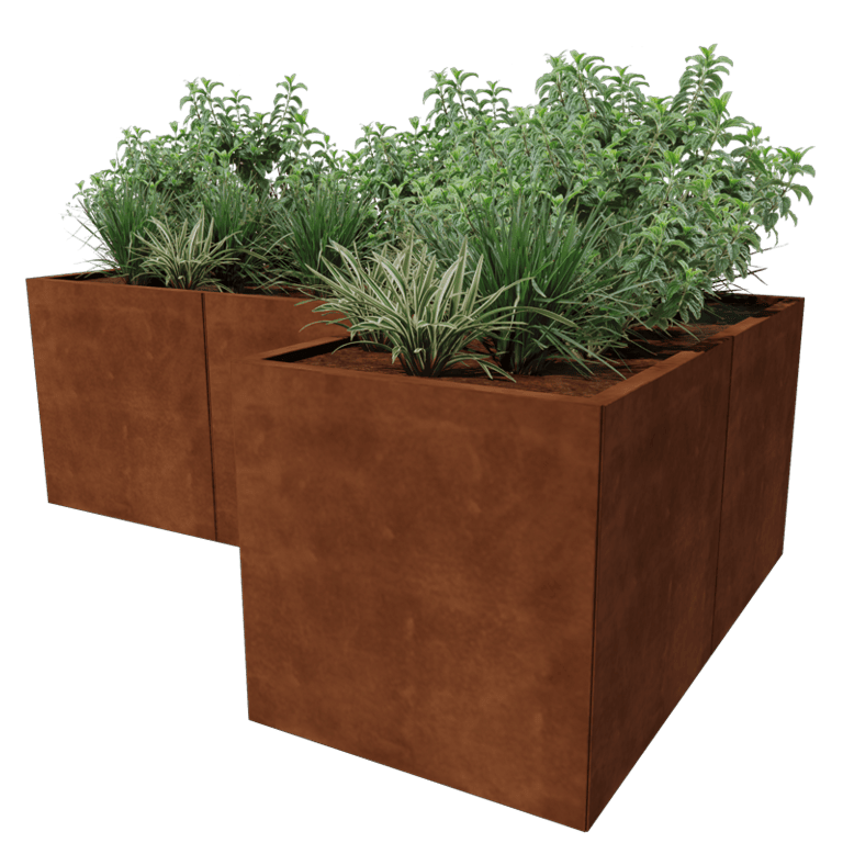 Jardinera de acero corten Kansas 70