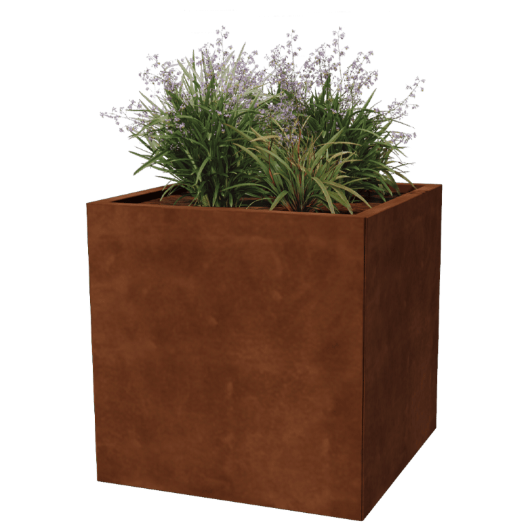 Jardinera de acero corten Miami 70 x 70 cm