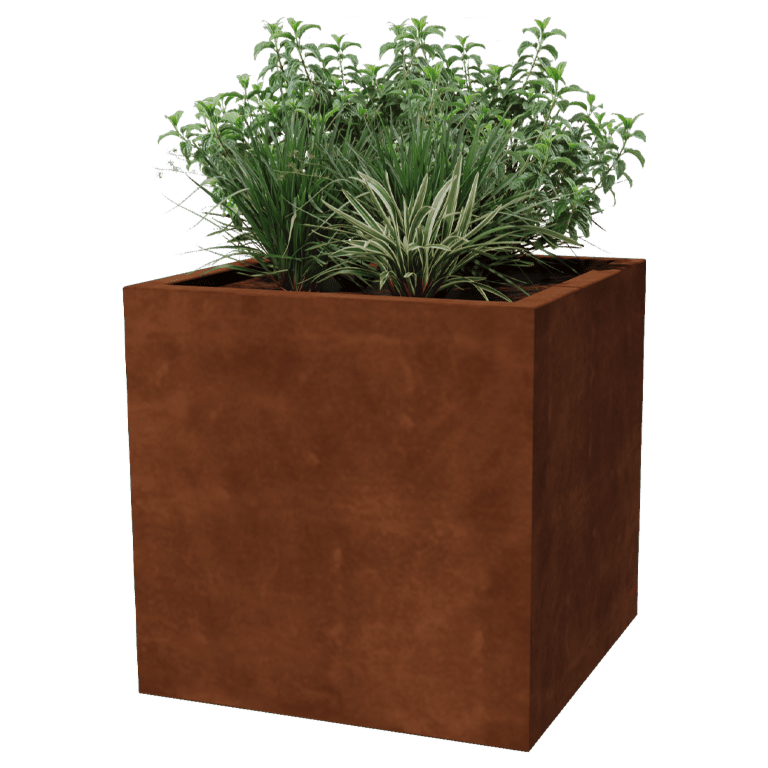 Jardinera de acero corten soldada Montana 70 x 70 x 70 cm