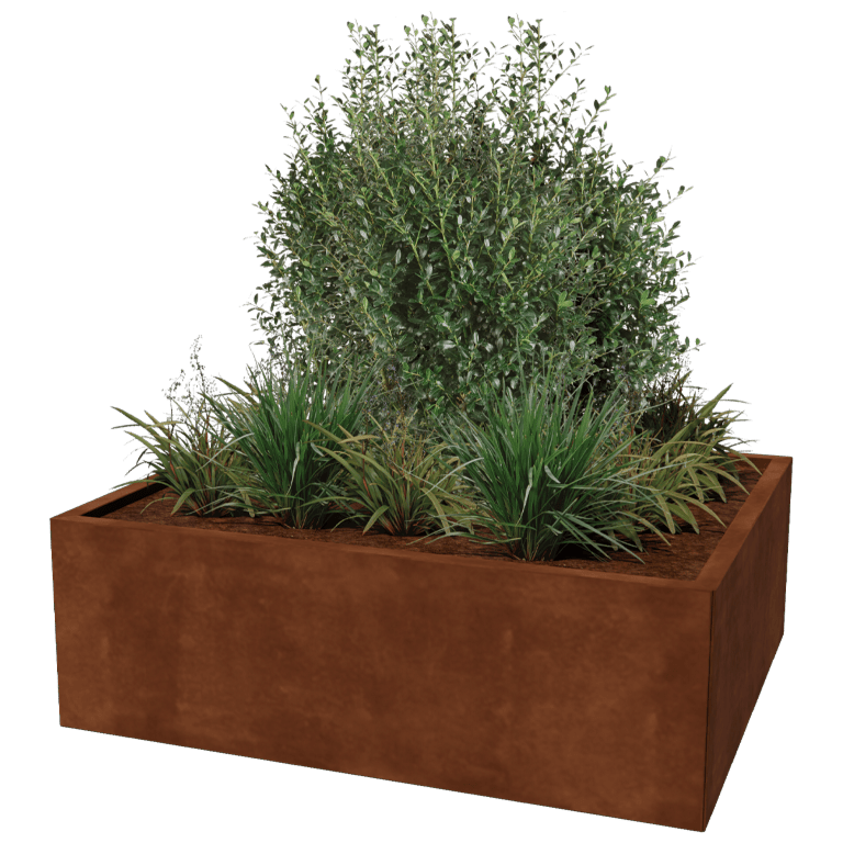Jardinera de acero corten Texas 100 x 120 cm