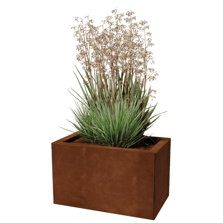 Jardinera de acero corten Texas 30 x 50 cm