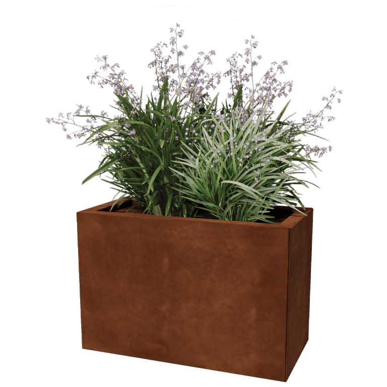 Jardinera de acero corten Texas 30 x 60 cm