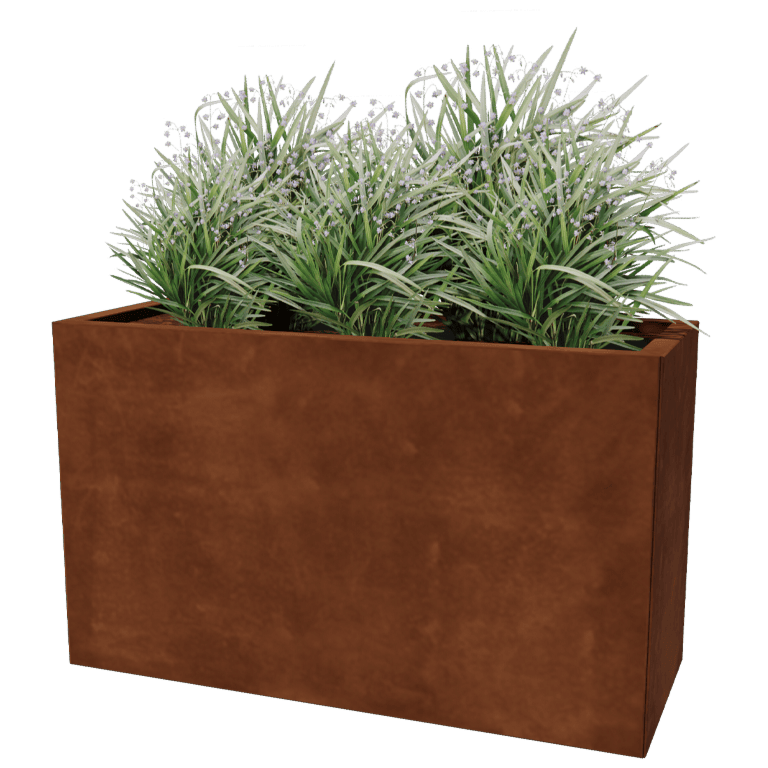 Jardinera de acero corten Texas 40 x 100 cm