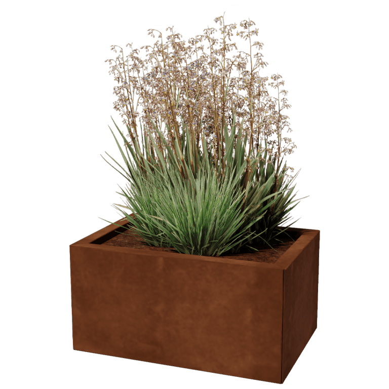 Jardinera de acero corten Texas 40 x 60 cm
