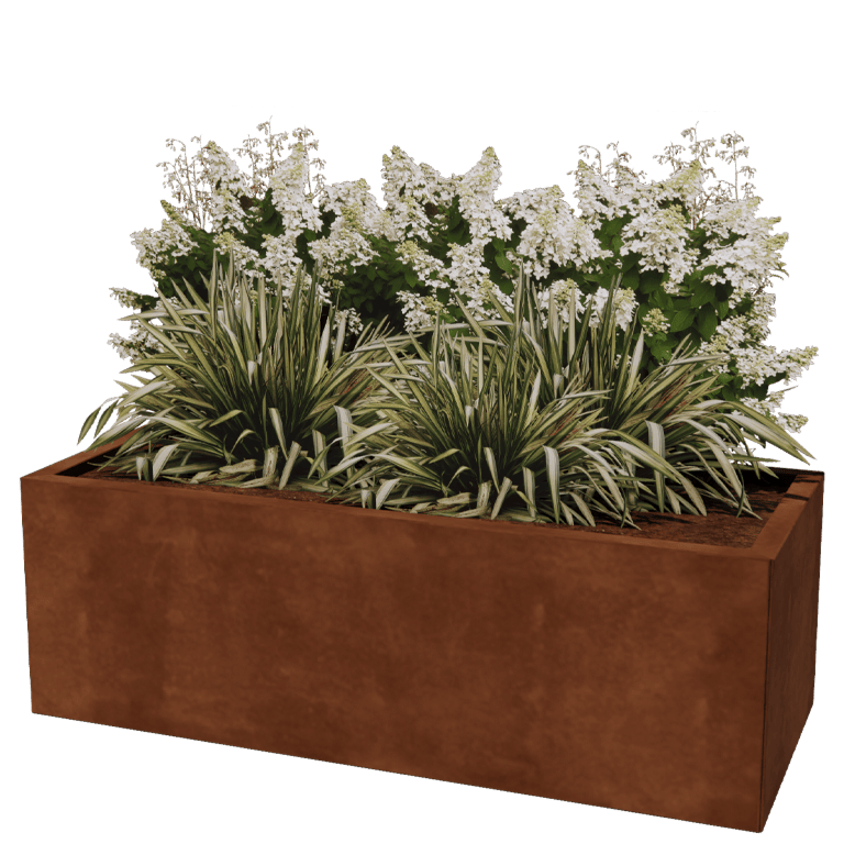 Jardinera de acero corten Texas 50 x 120 cm