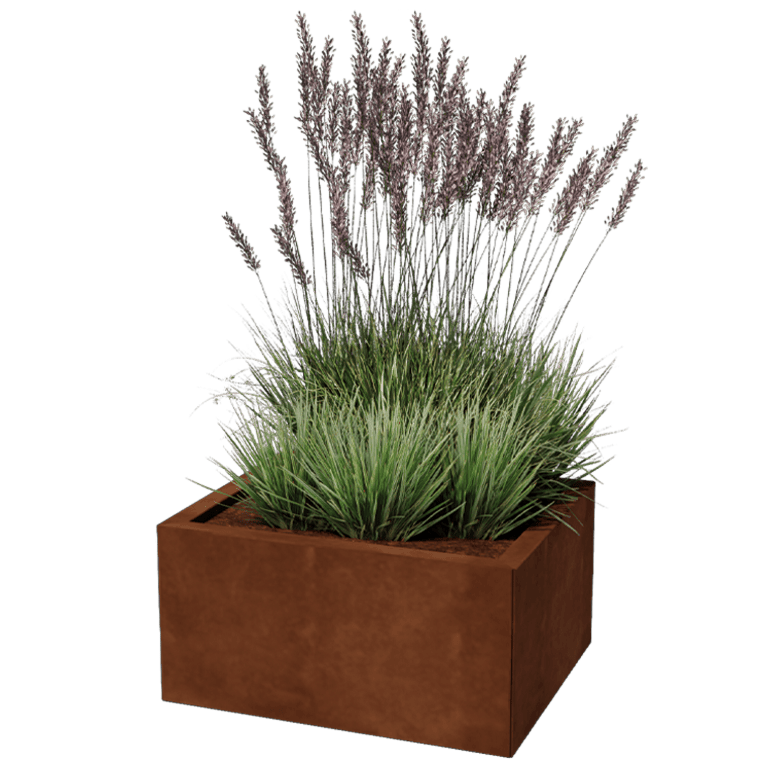 Jardinera de acero corten Texas 50 x 60 cm
