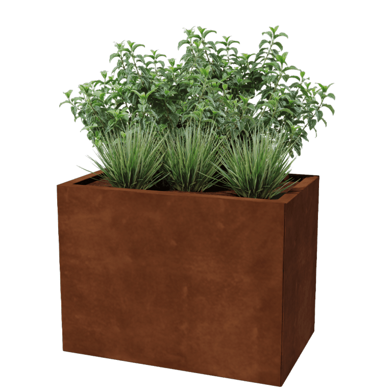 Jardinera de acero corten Texas 50 x 80 cm
