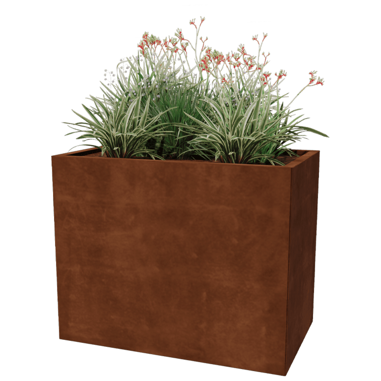 Jardinera de acero corten Texas 60 x 100 cm