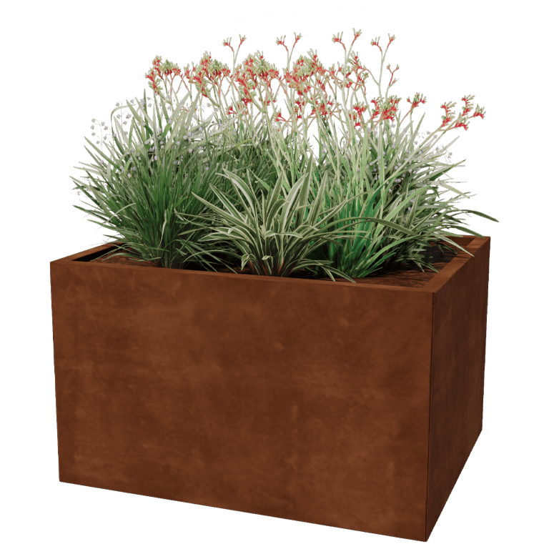 Jardinera de acero corten Texas 80 x 100 cm