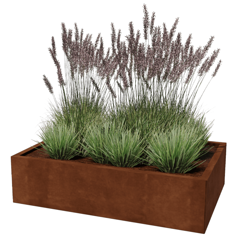 Jardinera de acero corten Texas 80 x 120 cm