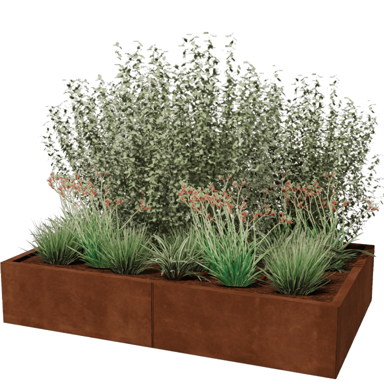 Jardinera de acero corten Texas xxl 160 x 100 cm