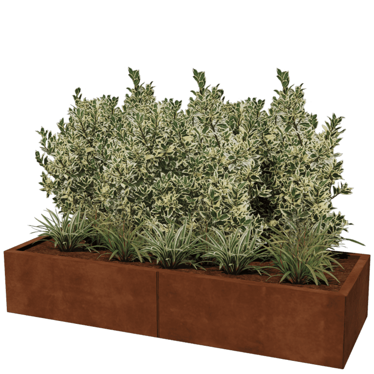 Jardinera de acero corten Texas xxl 160 x 60 cm