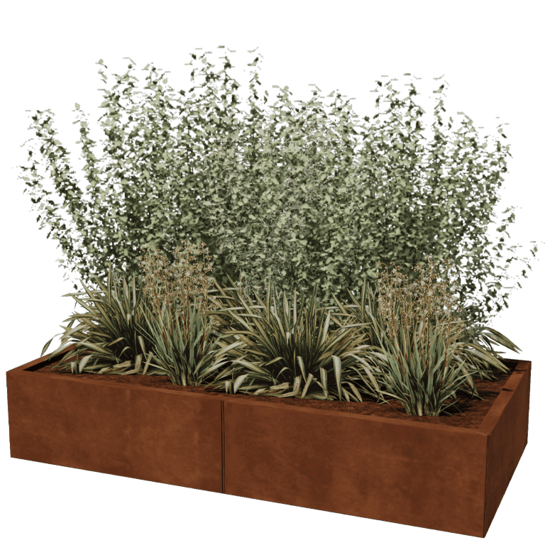 Jardinera de acero corten Texas xxl 160 x 80 cm
