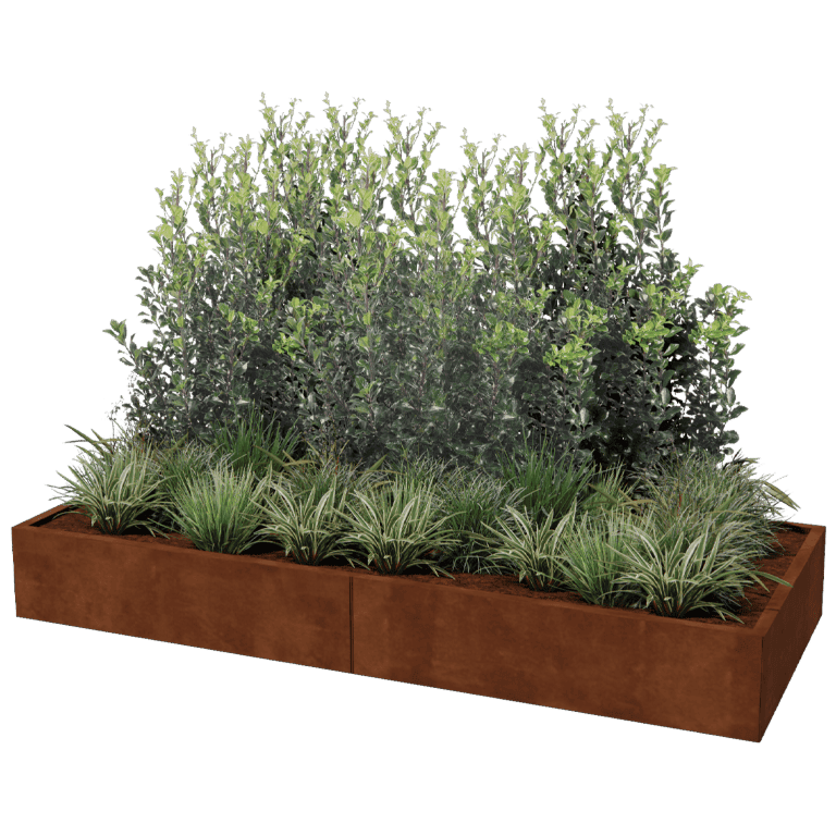 Jardinera de acero corten Texas xxl 240 x 100 cm