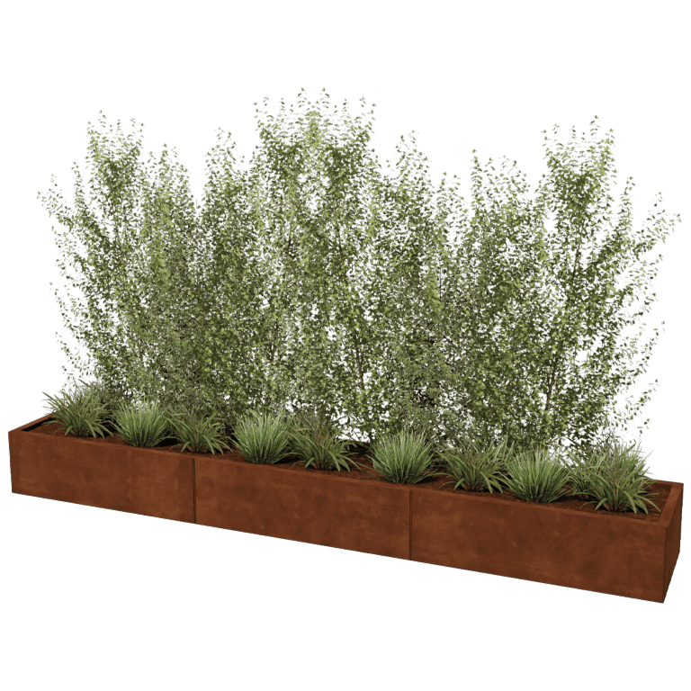 Jardinera de acero corten Texas xxl 300 x 50 cm
