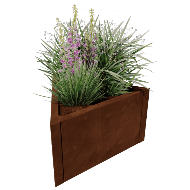 Jardinera de acero corten Alaska equilátero 60 cm